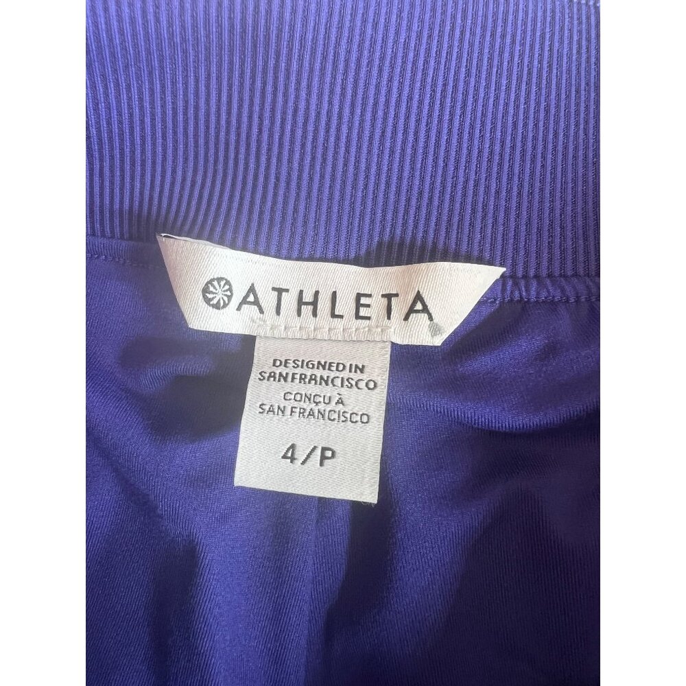 Athleta Womens Brooklyn Lined Pant Purple Ribbed Waist size 4/P - Picture 13 of 16
